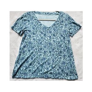 J jill Pima Slub knit V neck tee Pima cotton size XS